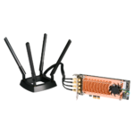QNAP, WNIC, 4xDB-ANT, PCIE2.0 x1, 801.11n&ac, 2.4GHz/5.0GHz