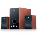GENIUS SPEAKERS 1WAY, 2.1CH, 45W, WOODEN, BROWN, V+B+T/C